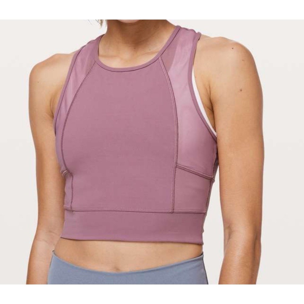 Lemon mauve cropped tank top